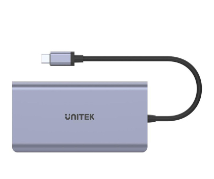 Akcesoria UNITEK USB-C - 2x USB 3.1, HDMI, DP, RJ-45, czytnik SD D1056A